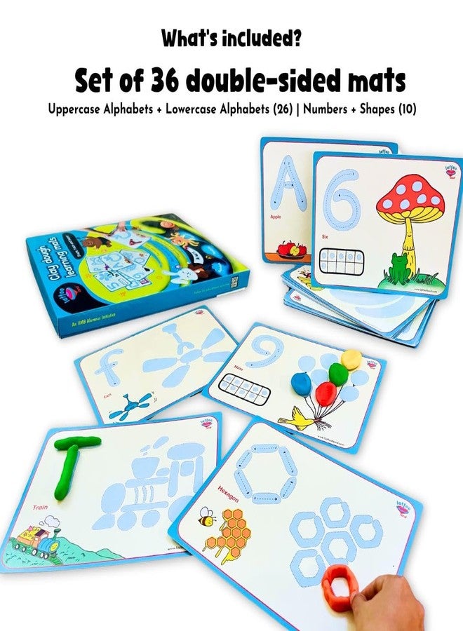 Lattooland Alphabet & Number Playdough Mat for Letter Tracing | 36 Activity Card for Clay, Playdoh, Marker | Learn ABCs, Number & Shape | Educational Montessori Flashcard for Preschool Kid | 2, 3, 4, 5 Year Old - Image 2